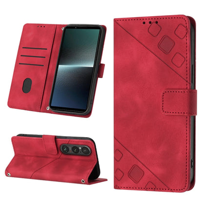 เคสโทรศัพท์หนังลายนูนที่ให้ความรู้สึกเหมือนผิวหนัง, For Sony Xperia 1 VIII, For Sony Xperia 10 VI, For Sony Xperia 1 VI, For Sony Xperia 5 VI, For Sony Xperia 5 V, For Sony Xperia 1 V, For Sony Xperia 10 V, For Sony Xperia 10 IV