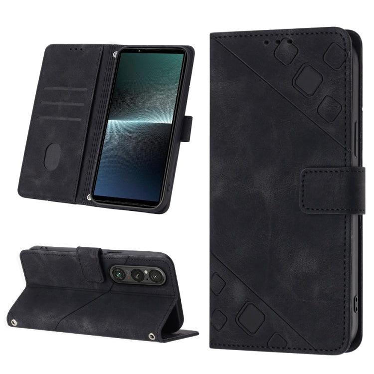 เคสโทรศัพท์หนังลายนูนที่ให้ความรู้สึกเหมือนผิวหนัง, For Sony Xperia 1 VIII, For Sony Xperia 10 VI, For Sony Xperia 1 VI, For Sony Xperia 5 VI, For Sony Xperia 5 V, For Sony Xperia 1 V, For Sony Xperia 10 V, For Sony Xperia 10 IV
