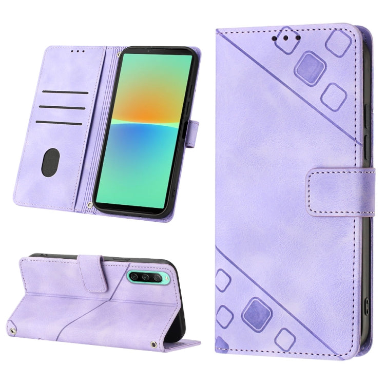 เคสโทรศัพท์หนังลายนูนที่ให้ความรู้สึกเหมือนผิวหนัง, For Sony Xperia 1 VIII, For Sony Xperia 10 VI, For Sony Xperia 1 VI, For Sony Xperia 5 VI, For Sony Xperia 5 V, For Sony Xperia 1 V, For Sony Xperia 10 V, For Sony Xperia 10 IV