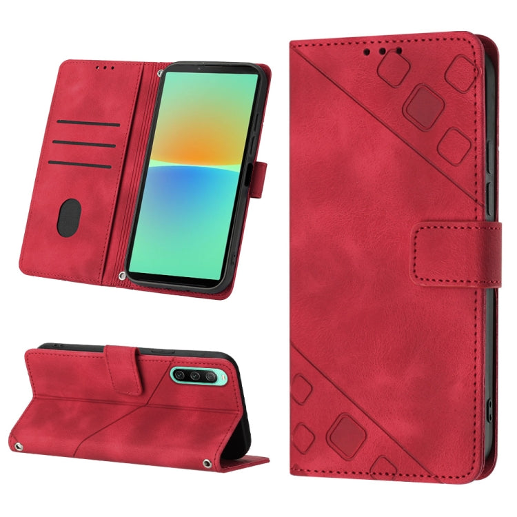 เคสโทรศัพท์หนังลายนูนที่ให้ความรู้สึกเหมือนผิวหนัง, For Sony Xperia 1 VIII, For Sony Xperia 10 VI, For Sony Xperia 1 VI, For Sony Xperia 5 VI, For Sony Xperia 5 V, For Sony Xperia 1 V, For Sony Xperia 10 V, For Sony Xperia 10 IV