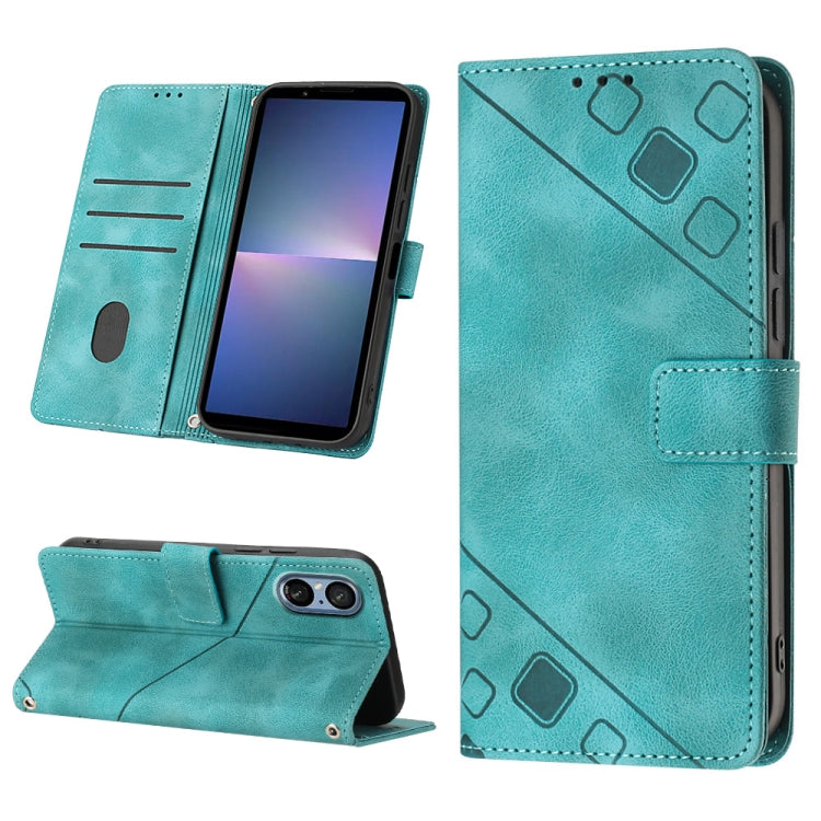 เคสโทรศัพท์หนังลายนูนที่ให้ความรู้สึกเหมือนผิวหนัง, For Sony Xperia 1 VIII, For Sony Xperia 10 VI, For Sony Xperia 1 VI, For Sony Xperia 5 VI, For Sony Xperia 5 V, For Sony Xperia 1 V, For Sony Xperia 10 V, For Sony Xperia 10 IV
