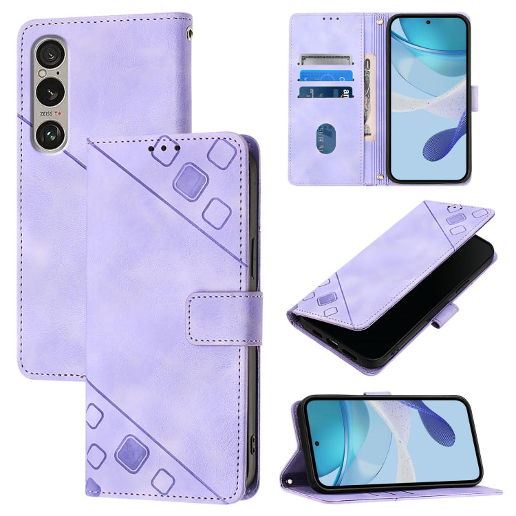 เคสโทรศัพท์หนังลายนูนที่ให้ความรู้สึกเหมือนผิวหนัง, For Sony Xperia 1 VIII, For Sony Xperia 10 VI, For Sony Xperia 1 VI, For Sony Xperia 5 VI, For Sony Xperia 5 V, For Sony Xperia 1 V, For Sony Xperia 10 V, For Sony Xperia 10 IV