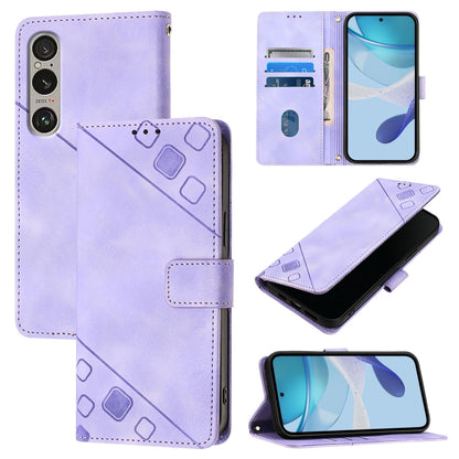 เคสโทรศัพท์หนังลายนูนที่ให้ความรู้สึกเหมือนผิวหนัง, For Sony Xperia 1 VIII, For Sony Xperia 10 VI, For Sony Xperia 1 VI, For Sony Xperia 5 VI, For Sony Xperia 5 V, For Sony Xperia 1 V, For Sony Xperia 10 V, For Sony Xperia 10 IV