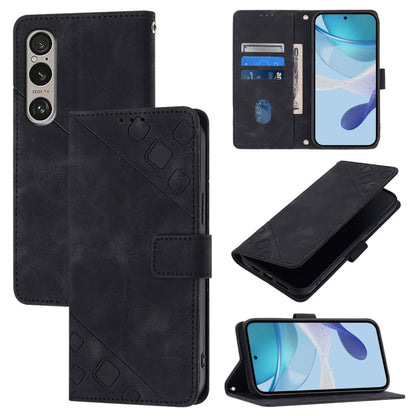เคสโทรศัพท์หนังลายนูนที่ให้ความรู้สึกเหมือนผิวหนัง, For Sony Xperia 1 VIII, For Sony Xperia 10 VI, For Sony Xperia 1 VI, For Sony Xperia 5 VI, For Sony Xperia 5 V, For Sony Xperia 1 V, For Sony Xperia 10 V, For Sony Xperia 10 IV
