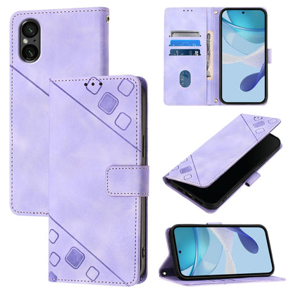เคสโทรศัพท์หนังลายนูนที่ให้ความรู้สึกเหมือนผิวหนัง, For Sony Xperia 1 VIII, For Sony Xperia 10 VI, For Sony Xperia 1 VI, For Sony Xperia 5 VI, For Sony Xperia 5 V, For Sony Xperia 1 V, For Sony Xperia 10 V, For Sony Xperia 10 IV