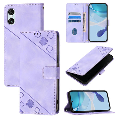 เคสโทรศัพท์หนังลายนูนที่ให้ความรู้สึกเหมือนผิวหนัง, For Sony Xperia 1 VIII, For Sony Xperia 10 VI, For Sony Xperia 1 VI, For Sony Xperia 5 VI, For Sony Xperia 5 V, For Sony Xperia 1 V, For Sony Xperia 10 V, For Sony Xperia 10 IV