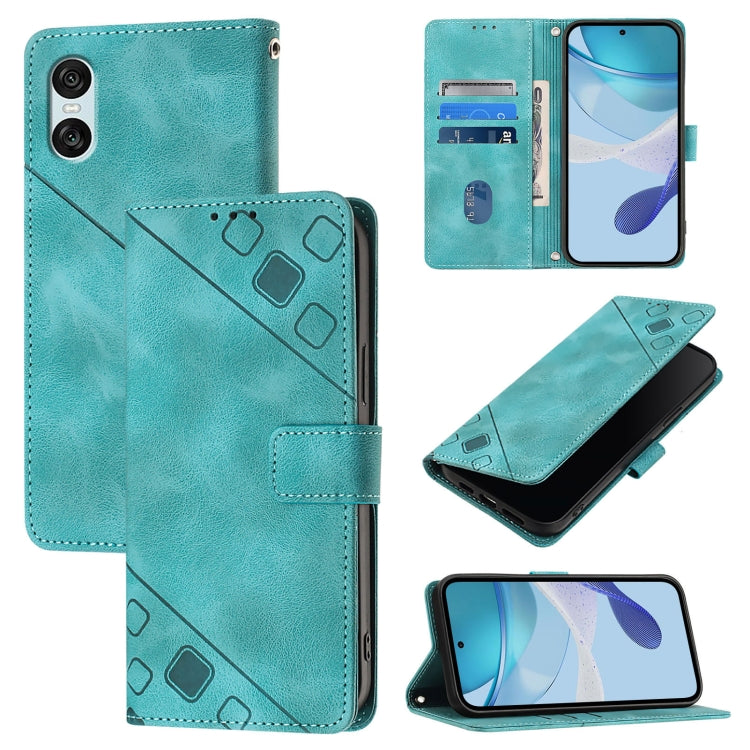 เคสโทรศัพท์หนังลายนูนที่ให้ความรู้สึกเหมือนผิวหนัง, For Sony Xperia 1 VIII, For Sony Xperia 10 VI, For Sony Xperia 1 VI, For Sony Xperia 5 VI, For Sony Xperia 5 V, For Sony Xperia 1 V, For Sony Xperia 10 V, For Sony Xperia 10 IV