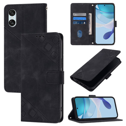 เคสโทรศัพท์หนังลายนูนที่ให้ความรู้สึกเหมือนผิวหนัง, For Sony Xperia 1 VIII, For Sony Xperia 10 VI, For Sony Xperia 1 VI, For Sony Xperia 5 VI, For Sony Xperia 5 V, For Sony Xperia 1 V, For Sony Xperia 10 V, For Sony Xperia 10 IV