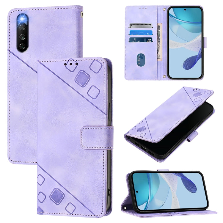 เคสโทรศัพท์หนังลายนูนที่ให้ความรู้สึกเหมือนผิวหนัง, For Sony Xperia 1 VIII, For Sony Xperia 10 VI, For Sony Xperia 1 VI, For Sony Xperia 5 VI, For Sony Xperia 5 V, For Sony Xperia 1 V, For Sony Xperia 10 V, For Sony Xperia 10 IV