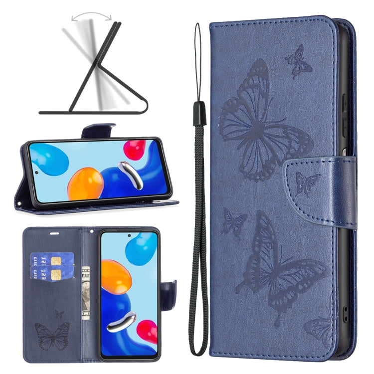 เคสโทรศัพท์หนังพิมพ์ลายผีเสื้อสองตัว, For Xiaomi Poco F5 5G / Redmi Note 12 Turbo, For Xiaomi Redmi Note 12S 4G / Note 11, For Xiaomi Civi 3 5G