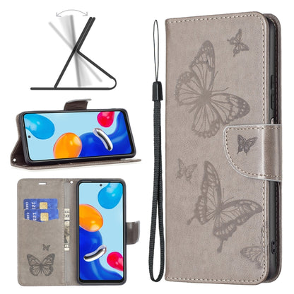 เคสโทรศัพท์หนังพิมพ์ลายผีเสื้อสองตัว, For Xiaomi Poco F5 5G / Redmi Note 12 Turbo, For Xiaomi Redmi Note 12S 4G / Note 11, For Xiaomi Civi 3 5G