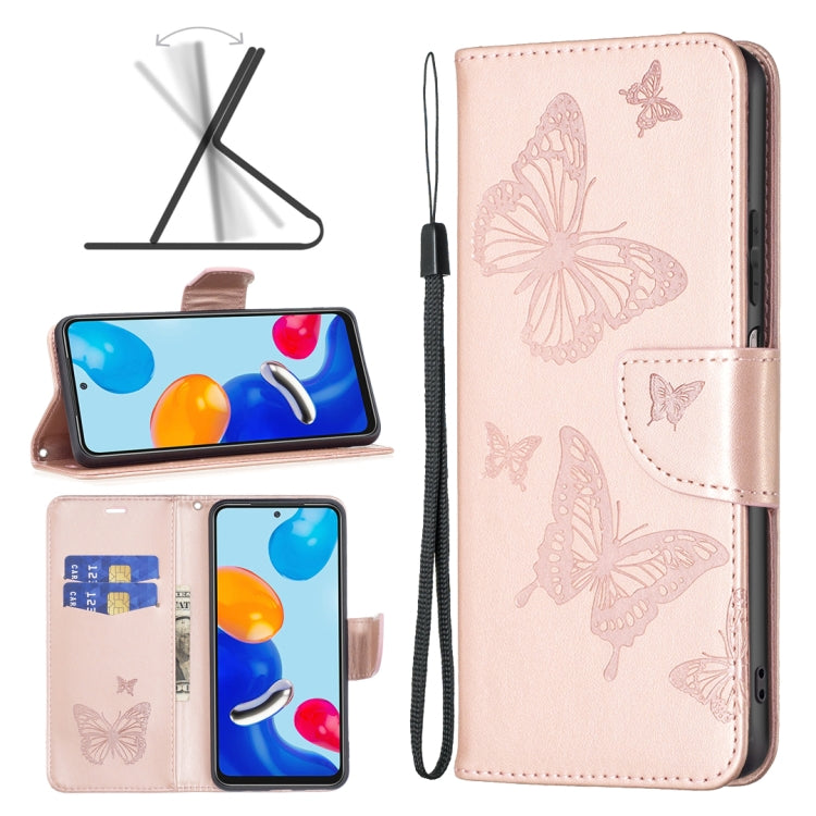 เคสโทรศัพท์หนังพิมพ์ลายผีเสื้อสองตัว, For Xiaomi Poco F5 5G / Redmi Note 12 Turbo, For Xiaomi Redmi Note 12S 4G / Note 11, For Xiaomi Civi 3 5G