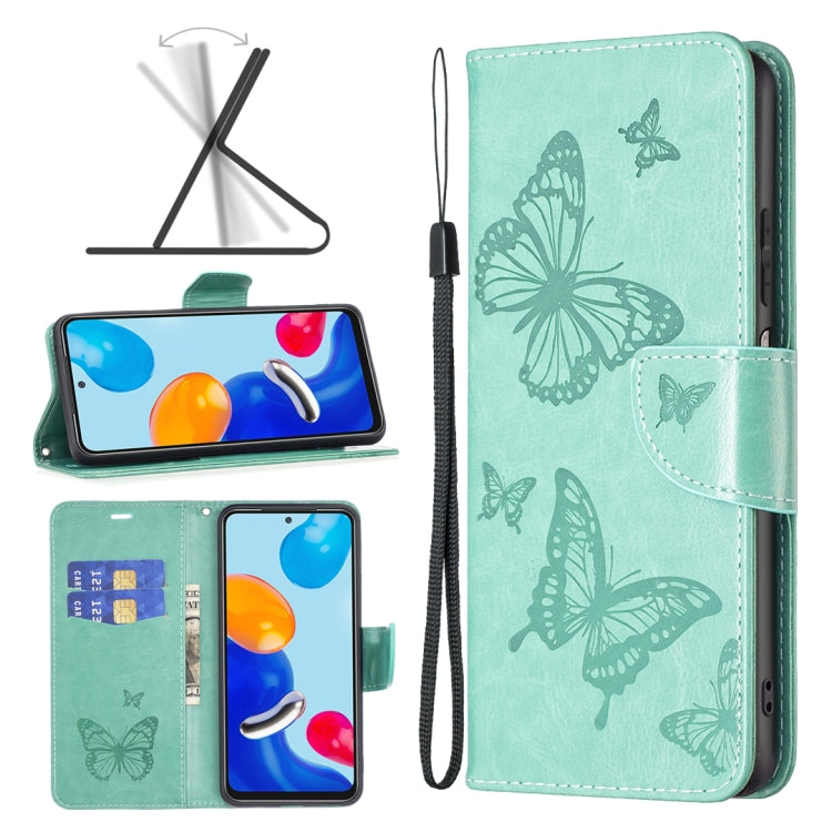 เคสโทรศัพท์หนังพิมพ์ลายผีเสื้อสองตัว, For Xiaomi Poco F5 5G / Redmi Note 12 Turbo, For Xiaomi Redmi Note 12S 4G / Note 11, For Xiaomi Civi 3 5G