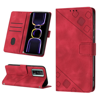 เคสโทรศัพท์หนังลายนูนที่ให้ความรู้สึกเหมือนผิวหนัง, For Xiaomi Redmi K70 / K70 Pro, For Xiaomi 13T, For Xiaomi Poco F5 5G/Redmi Note 12 Turbo, For Xiaomi Poco F5 Pro 5G/Redmi K60, For Xiaomi Redmi Note 12S 4G Global, For Xiaomi Poco C51 / A2+          ...