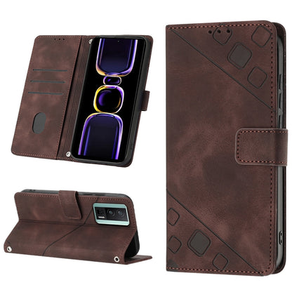 เคสโทรศัพท์หนังลายนูนที่ให้ความรู้สึกเหมือนผิวหนัง, For Xiaomi Redmi K70 / K70 Pro, For Xiaomi 13T, For Xiaomi Poco F5 5G/Redmi Note 12 Turbo, For Xiaomi Poco F5 Pro 5G/Redmi K60, For Xiaomi Redmi Note 12S 4G Global, For Xiaomi Poco C51 / A2+          ...
