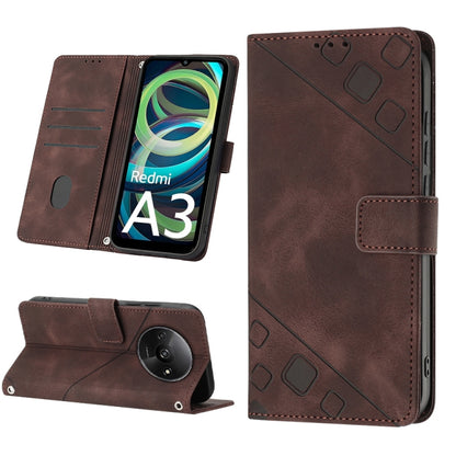 เคสโทรศัพท์หนังลายนูนที่ให้ความรู้สึกเหมือนผิวหนัง, For Xiaomi Poco F6, For Xiaomi Poco M6 Pro 4G, For Xiaomi Poco X6 Neo 5G Global, For Xiaomi Redmi A3, For Xiaomi Redmi Note 13 Pro 4G Global, For Xiaomi Redmi Note 13 4G Global, For Xiaomi Redmi K70E ...
