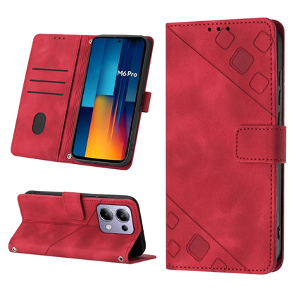 เคสโทรศัพท์หนังลายนูนที่ให้ความรู้สึกเหมือนผิวหนัง, For Xiaomi Poco F6, For Xiaomi Poco M6 Pro 4G, For Xiaomi Poco X6 Neo 5G Global, For Xiaomi Redmi A3, For Xiaomi Redmi Note 13 Pro 4G Global, For Xiaomi Redmi Note 13 4G Global, For Xiaomi Redmi K70E ...