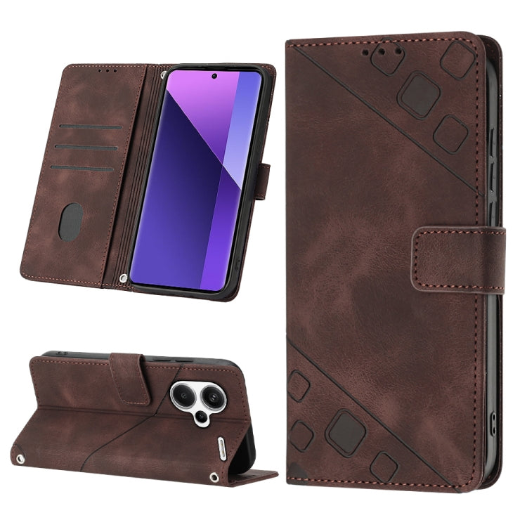 เคสโทรศัพท์หนังลายนูนที่ให้ความรู้สึกเหมือนผิวหนัง, For Xiaomi 14 Ultra, For Xiaomi 14 Pro, For Xiaomi 14, For Xiaomi Redmi Note 13 5G Global, For Xiaomi Redmi 13C, For Xiaomi Redmi Note 13 Pro+ 5G, For Xiaomi Redmi Note 13 Pro 5G Global               ...