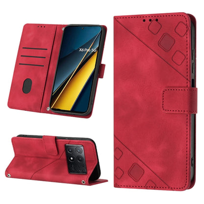 เคสโทรศัพท์หนังลายนูนที่ให้ความรู้สึกเหมือนผิวหนัง, For Xiaomi Poco F6, For Xiaomi Poco M6 Pro 4G, For Xiaomi Poco X6 Neo 5G Global, For Xiaomi Redmi A3, For Xiaomi Redmi Note 13 Pro 4G Global, For Xiaomi Redmi Note 13 4G Global, For Xiaomi Redmi K70E ...