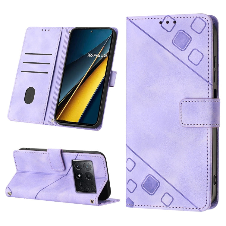เคสโทรศัพท์หนังลายนูนที่ให้ความรู้สึกเหมือนผิวหนัง, For Xiaomi Poco F6, For Xiaomi Poco M6 Pro 4G, For Xiaomi Poco X6 Neo 5G Global, For Xiaomi Redmi A3, For Xiaomi Redmi Note 13 Pro 4G Global, For Xiaomi Redmi Note 13 4G Global, For Xiaomi Redmi K70E ...