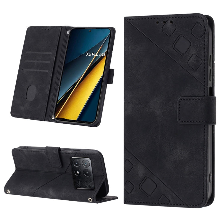 เคสโทรศัพท์หนังลายนูนที่ให้ความรู้สึกเหมือนผิวหนัง, For Xiaomi Poco F6, For Xiaomi Poco M6 Pro 4G, For Xiaomi Poco X6 Neo 5G Global, For Xiaomi Redmi A3, For Xiaomi Redmi Note 13 Pro 4G Global, For Xiaomi Redmi Note 13 4G Global, For Xiaomi Redmi K70E ...