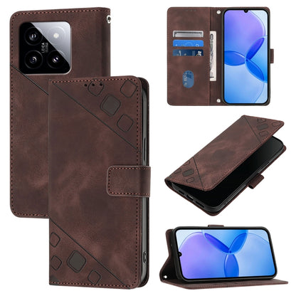 เคสโทรศัพท์หนังลายนูนที่ให้ความรู้สึกเหมือนผิวหนัง, For Xiaomi 14 Ultra, For Xiaomi 14 Pro, For Xiaomi 14, For Xiaomi Redmi Note 13 5G Global, For Xiaomi Redmi 13C, For Xiaomi Redmi Note 13 Pro+ 5G, For Xiaomi Redmi Note 13 Pro 5G Global               ...