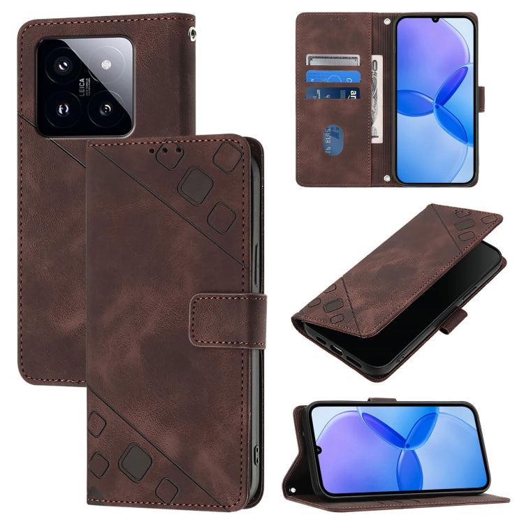 เคสโทรศัพท์หนังลายนูนที่ให้ความรู้สึกเหมือนผิวหนัง, For Xiaomi 14 Ultra, For Xiaomi 14 Pro, For Xiaomi 14, For Xiaomi Redmi Note 13 5G Global, For Xiaomi Redmi 13C, For Xiaomi Redmi Note 13 Pro+ 5G, For Xiaomi Redmi Note 13 Pro 5G Global               ...