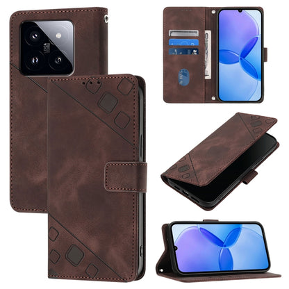 เคสโทรศัพท์หนังลายนูนที่ให้ความรู้สึกเหมือนผิวหนัง, For Xiaomi 14 Ultra, For Xiaomi 14 Pro, For Xiaomi 14, For Xiaomi Redmi Note 13 5G Global, For Xiaomi Redmi 13C, For Xiaomi Redmi Note 13 Pro+ 5G, For Xiaomi Redmi Note 13 Pro 5G Global               ...