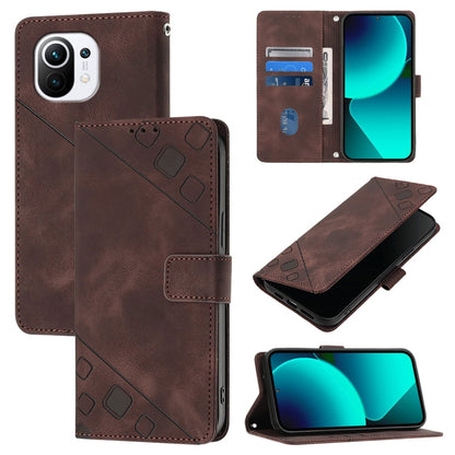 เคสโทรศัพท์หนังลายนูนที่ให้ความรู้สึกเหมือนผิวหนัง, For Xiaomi Mi 11 Pro, For Xiaomi Redmi Note 10 Pro 4G, For Xiaomi Poco M3 / Redmi 9 Power, For Xiaomi Redmi Note 9T Global, For Xiaomi Mi 11, For Xiaomi Redmi Note 9 4G / Redmi 10X 4G                 ...