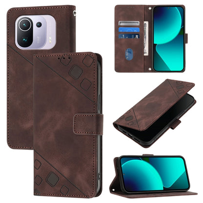 เคสโทรศัพท์หนังลายนูนที่ให้ความรู้สึกเหมือนผิวหนัง, For Xiaomi Mi 11 Pro, For Xiaomi Redmi Note 10 Pro 4G, For Xiaomi Poco M3 / Redmi 9 Power, For Xiaomi Redmi Note 9T Global, For Xiaomi Mi 11, For Xiaomi Redmi Note 9 4G / Redmi 10X 4G                 ...
