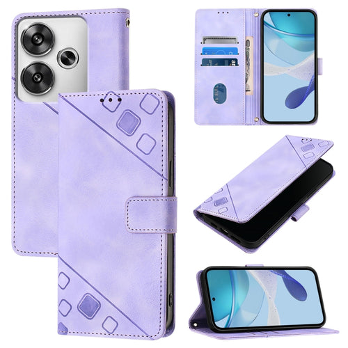 เคสโทรศัพท์หนังลายนูนที่ให้ความรู้สึกเหมือนผิวหนัง, For Xiaomi Poco F6, For Xiaomi Poco M6 Pro 4G, For Xiaomi Poco X6 Neo 5G Global, For Xiaomi Redmi A3, For Xiaomi Redmi Note 13 Pro 4G Global, For Xiaomi Redmi Note 13 4G Global, For Xiaomi Redmi K70E ...
