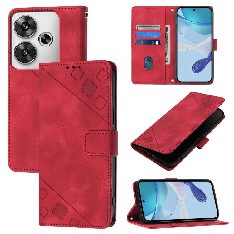 เคสโทรศัพท์หนังลายนูนที่ให้ความรู้สึกเหมือนผิวหนัง, For Xiaomi Poco F6, For Xiaomi Poco M6 Pro 4G, For Xiaomi Poco X6 Neo 5G Global, For Xiaomi Redmi A3, For Xiaomi Redmi Note 13 Pro 4G Global, For Xiaomi Redmi Note 13 4G Global, For Xiaomi Redmi K70E ...