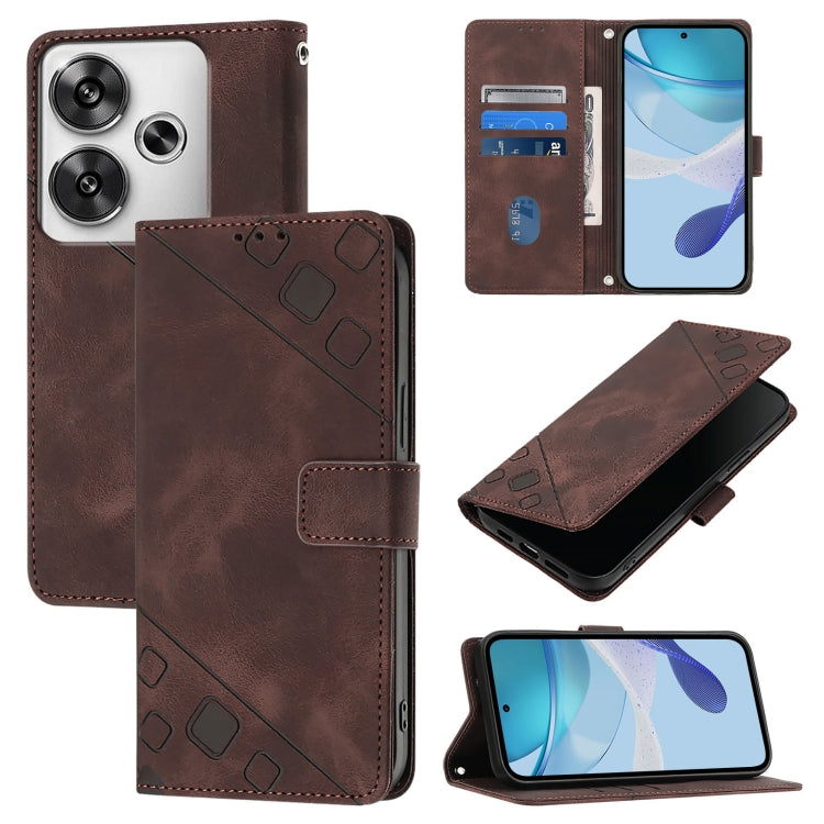 เคสโทรศัพท์หนังลายนูนที่ให้ความรู้สึกเหมือนผิวหนัง, For Xiaomi Poco F6, For Xiaomi Poco M6 Pro 4G, For Xiaomi Poco X6 Neo 5G Global, For Xiaomi Redmi A3, For Xiaomi Redmi Note 13 Pro 4G Global, For Xiaomi Redmi Note 13 4G Global, For Xiaomi Redmi K70E ...