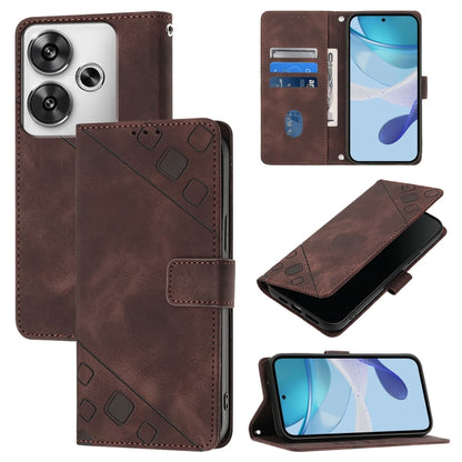 เคสโทรศัพท์หนังลายนูนที่ให้ความรู้สึกเหมือนผิวหนัง, For Xiaomi Poco F6, For Xiaomi Poco M6 Pro 4G, For Xiaomi Poco X6 Neo 5G Global, For Xiaomi Redmi A3, For Xiaomi Redmi Note 13 Pro 4G Global, For Xiaomi Redmi Note 13 4G Global, For Xiaomi Redmi K70E ...