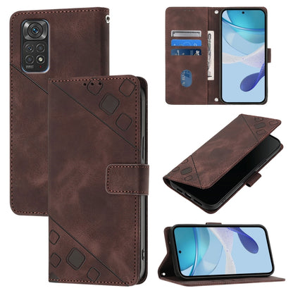 เคสโทรศัพท์หนังลายนูนที่ให้ความรู้สึกเหมือนผิวหนัง, For Xiaomi Civi 3, For Xiaomi Poco M5s / Redmi Note 11 SE India, For Xiaomi Poco X4 NFC 5G, For Xiaomi Redmi Note 11 Pro+ 5G EU, For Xiaomi Civi 1S, For Xiaomi Poco M4 Pro 5G / Redmi Note 11S 5G      ...