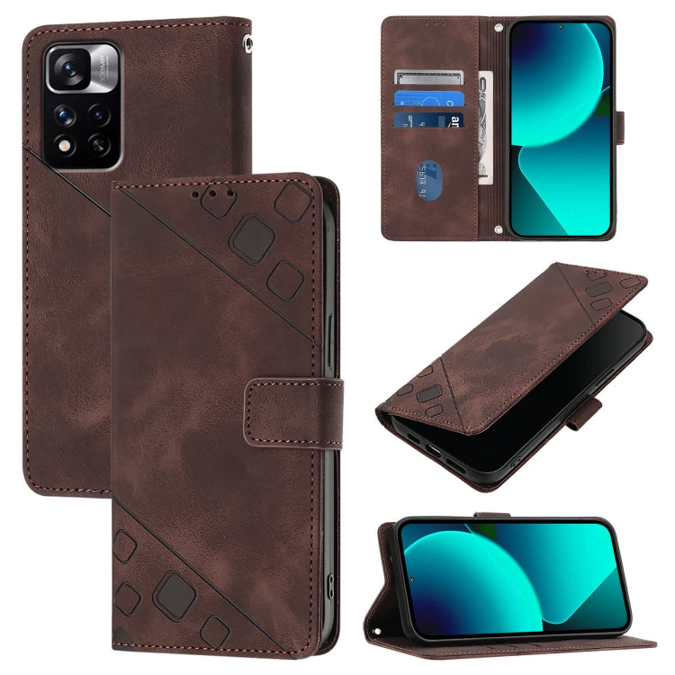 เคสโทรศัพท์หนังลายนูนที่ให้ความรู้สึกเหมือนผิวหนัง, For Xiaomi Civi 3, For Xiaomi Poco M5s / Redmi Note 11 SE India, For Xiaomi Poco X4 NFC 5G, For Xiaomi Redmi Note 11 Pro+ 5G EU, For Xiaomi Civi 1S, For Xiaomi Poco M4 Pro 5G / Redmi Note 11S 5G      ...