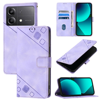 เคสโทรศัพท์หนังลายนูนที่ให้ความรู้สึกเหมือนผิวหนัง, For Xiaomi Poco F6, For Xiaomi Poco M6 Pro 4G, For Xiaomi Poco X6 Neo 5G Global, For Xiaomi Redmi A3, For Xiaomi Redmi Note 13 Pro 4G Global, For Xiaomi Redmi Note 13 4G Global, For Xiaomi Redmi K70E ...