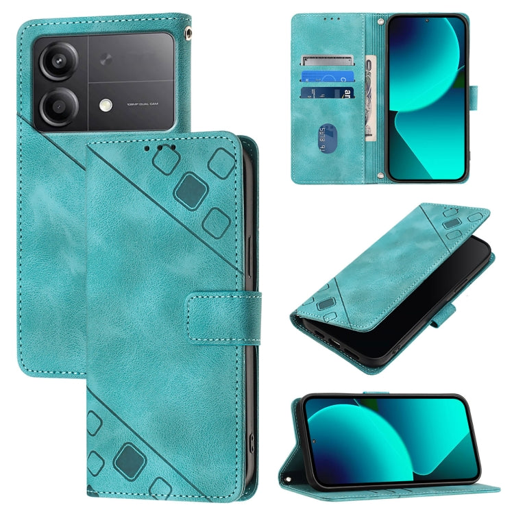 เคสโทรศัพท์หนังลายนูนที่ให้ความรู้สึกเหมือนผิวหนัง, For Xiaomi Poco F6, For Xiaomi Poco M6 Pro 4G, For Xiaomi Poco X6 Neo 5G Global, For Xiaomi Redmi A3, For Xiaomi Redmi Note 13 Pro 4G Global, For Xiaomi Redmi Note 13 4G Global, For Xiaomi Redmi K70E ...