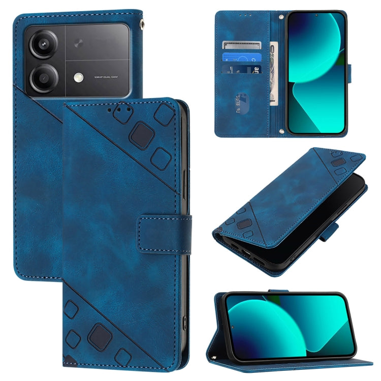 เคสโทรศัพท์หนังลายนูนที่ให้ความรู้สึกเหมือนผิวหนัง, For Xiaomi Poco F6, For Xiaomi Poco M6 Pro 4G, For Xiaomi Poco X6 Neo 5G Global, For Xiaomi Redmi A3, For Xiaomi Redmi Note 13 Pro 4G Global, For Xiaomi Redmi Note 13 4G Global, For Xiaomi Redmi K70E ...