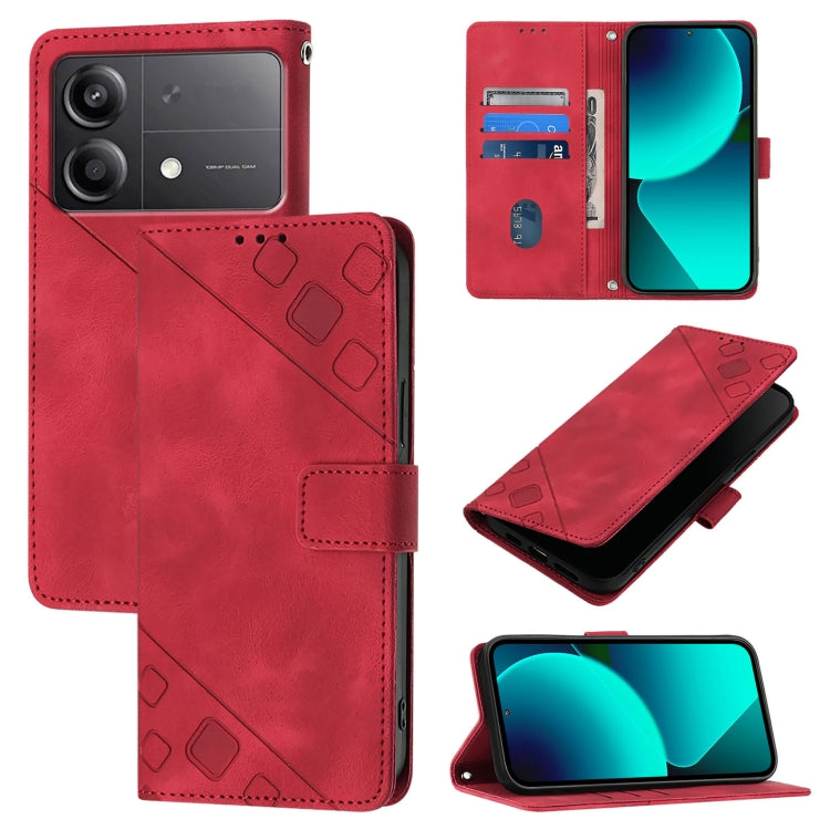 เคสโทรศัพท์หนังลายนูนที่ให้ความรู้สึกเหมือนผิวหนัง, For Xiaomi Poco F6, For Xiaomi Poco M6 Pro 4G, For Xiaomi Poco X6 Neo 5G Global, For Xiaomi Redmi A3, For Xiaomi Redmi Note 13 Pro 4G Global, For Xiaomi Redmi Note 13 4G Global, For Xiaomi Redmi K70E ...