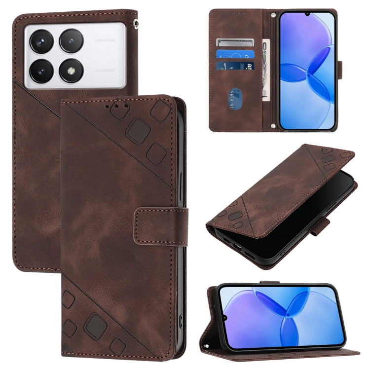 เคสโทรศัพท์หนังลายนูนที่ให้ความรู้สึกเหมือนผิวหนัง, For Xiaomi Redmi K70 / K70 Pro, For Xiaomi 13T, For Xiaomi Poco F5 5G/Redmi Note 12 Turbo, For Xiaomi Poco F5 Pro 5G/Redmi K60, For Xiaomi Redmi Note 12S 4G Global, For Xiaomi Poco C51 / A2+          ...