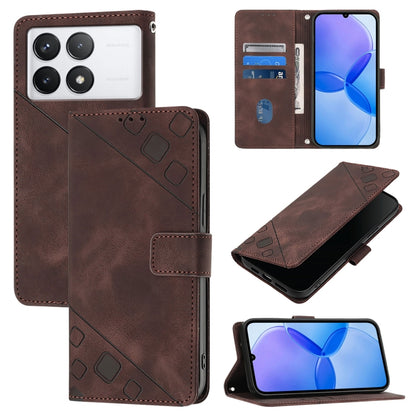 เคสโทรศัพท์หนังลายนูนที่ให้ความรู้สึกเหมือนผิวหนัง, For Xiaomi Redmi K70 / K70 Pro, For Xiaomi 13T, For Xiaomi Poco F5 5G/Redmi Note 12 Turbo, For Xiaomi Poco F5 Pro 5G/Redmi K60, For Xiaomi Redmi Note 12S 4G Global, For Xiaomi Poco C51 / A2+          ...