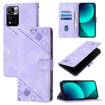 เคสโทรศัพท์หนังลายนูนที่ให้ความรู้สึกเหมือนผิวหนัง, For Xiaomi Civi 3, For Xiaomi Poco M5s / Redmi Note 11 SE India, For Xiaomi Poco X4 NFC 5G, For Xiaomi Redmi Note 11 Pro+ 5G EU, For Xiaomi Civi 1S, For Xiaomi Poco M4 Pro 5G / Redmi Note 11S 5G      ...
