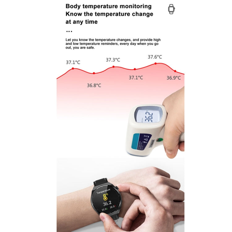 TK20 1.39 นิ้ว IP68 วงซิลิโคนกันน้ำสมาร์ทวอทช์รองรับ ECG / การดูแลครอบครัวระยะไกล / การตรวจสอบอุณหภูมิร่างกาย, Silicone Band (Red), Silicone Band (Black), Silicone Band (Blue)