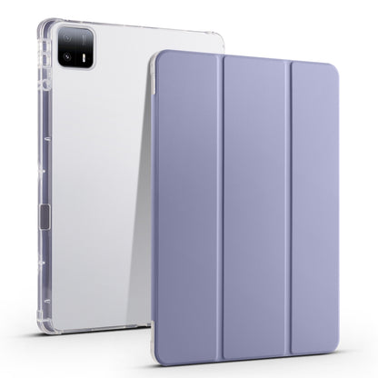 เคสแท็บเล็ตหนังสมาร์ท TPU แบบใส 3 เท่าพร้อมช่องเสียบปากกา, For Xiaomi Pad 7 / 7 Pro, For Xiaomi Redmi Pad Pro 12.1, For Xiaomi Pad 6S Pro, For Xiaomi Pad 6 Max 14, For Xiaomi Pad 6 / 6 Pro