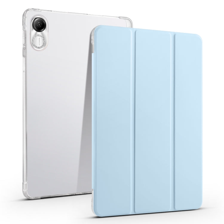 เคสแท็บเล็ตหนังสมาร์ท TPU แบบใส 3 เท่าพร้อมช่องเสียบปากกา, For Xiaomi Pad 7 / 7 Pro, For Xiaomi Redmi Pad Pro 12.1, For Xiaomi Pad 6S Pro, For Xiaomi Pad 6 Max 14, For Xiaomi Pad 6 / 6 Pro