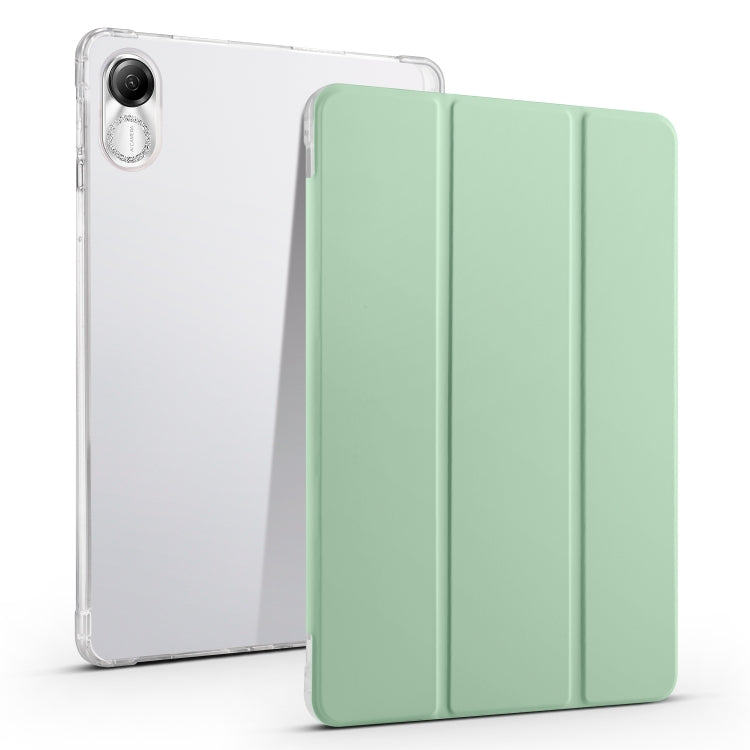 เคสแท็บเล็ตหนังสมาร์ท TPU แบบใส 3 เท่าพร้อมช่องเสียบปากกา, For Xiaomi Pad 7 / 7 Pro, For Xiaomi Redmi Pad Pro 12.1, For Xiaomi Pad 6S Pro, For Xiaomi Pad 6 Max 14, For Xiaomi Pad 6 / 6 Pro