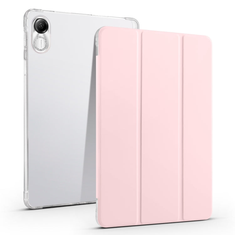 เคสแท็บเล็ตหนังสมาร์ท TPU แบบใส 3 เท่าพร้อมช่องเสียบปากกา, For Xiaomi Pad 7 / 7 Pro, For Xiaomi Redmi Pad Pro 12.1, For Xiaomi Pad 6S Pro, For Xiaomi Pad 6 Max 14, For Xiaomi Pad 6 / 6 Pro