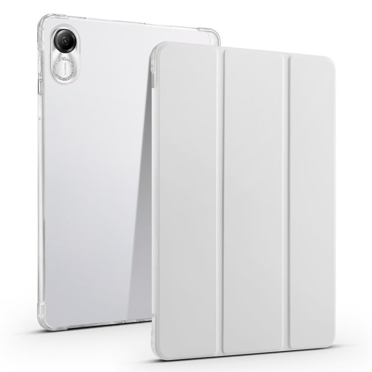 เคสแท็บเล็ตหนังสมาร์ท TPU แบบใส 3 เท่าพร้อมช่องเสียบปากกา, For Xiaomi Pad 7 / 7 Pro, For Xiaomi Redmi Pad Pro 12.1, For Xiaomi Pad 6S Pro, For Xiaomi Pad 6 Max 14, For Xiaomi Pad 6 / 6 Pro