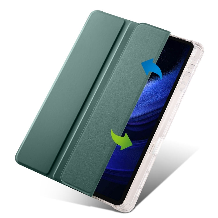 เคสแท็บเล็ตหนังสมาร์ท TPU แบบใส 3 เท่าพร้อมช่องเสียบปากกา, For Xiaomi Pad 7 / 7 Pro, For Xiaomi Redmi Pad Pro 12.1, For Xiaomi Pad 6S Pro, For Xiaomi Pad 6 Max 14, For Xiaomi Pad 6 / 6 Pro